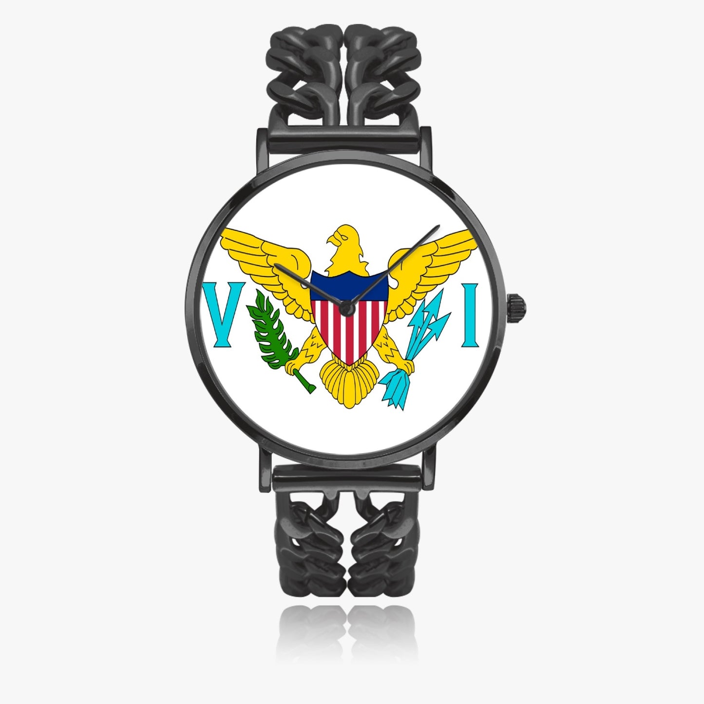 VI Flag Hollow Out Strap Quartz Watch