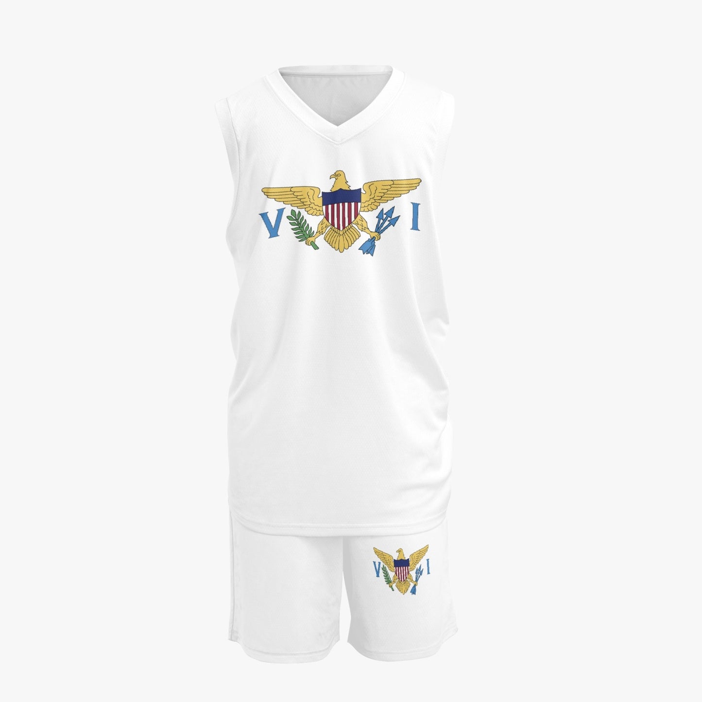 VI Flag Kids Basketball Jersey Set