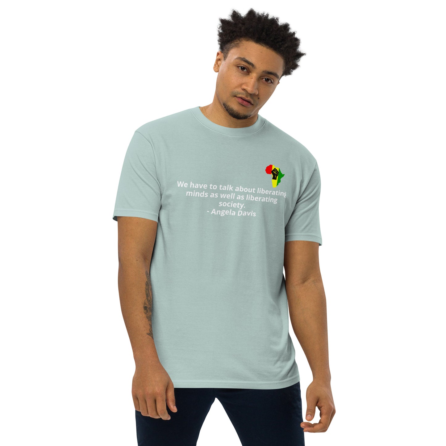 Liberating minds _Angela Davis  Premium Heavyweight Tee