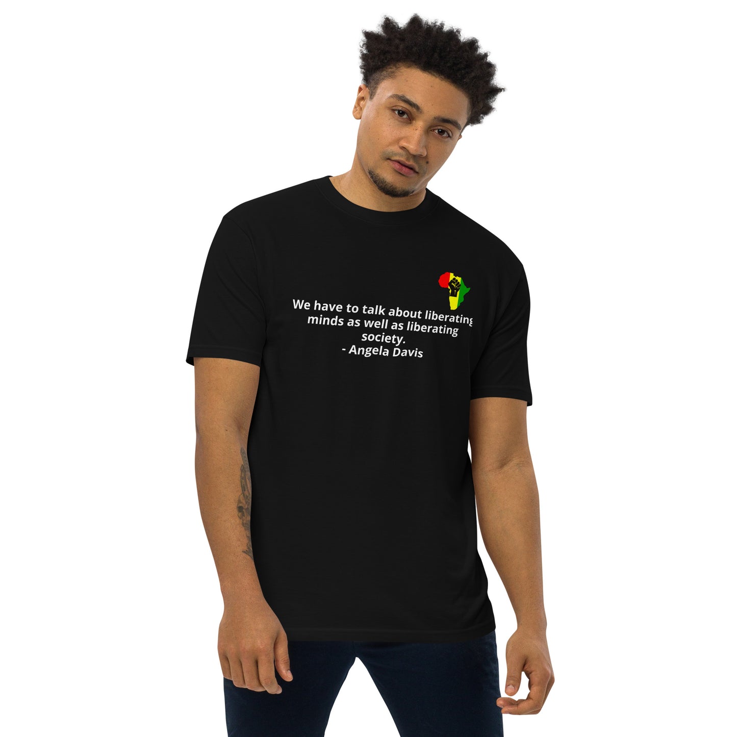 Liberating minds _Angela Davis  Premium Heavyweight Tee