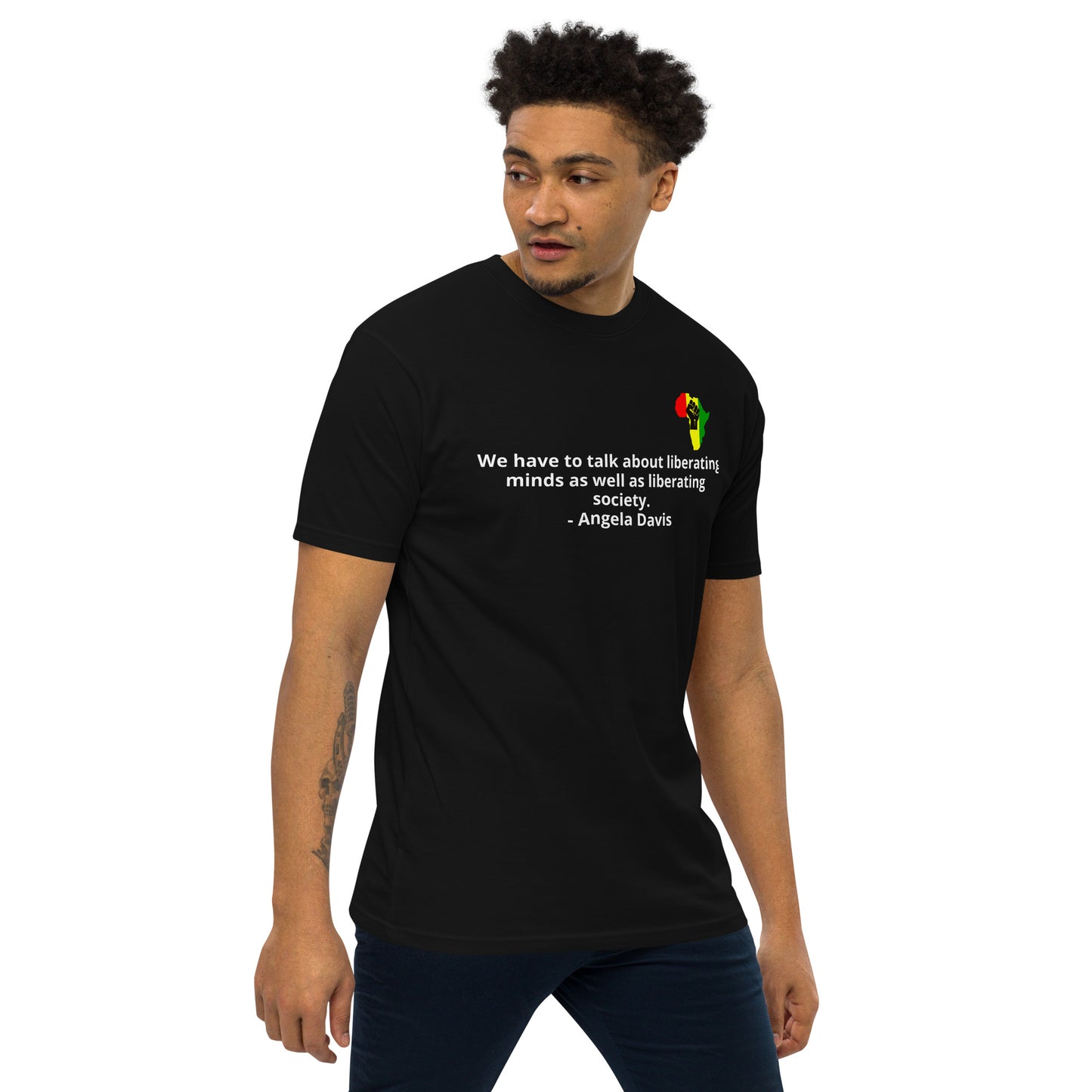 Liberating minds _Angela Davis  Premium Heavyweight Tee