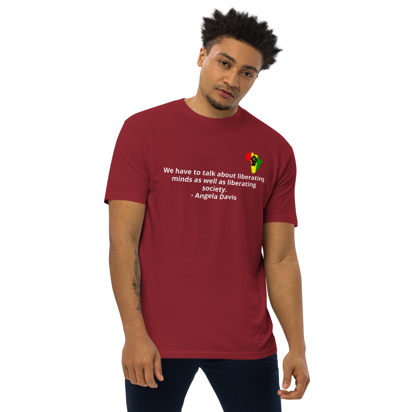 Liberating minds _Angela Davis  Premium Heavyweight Tee