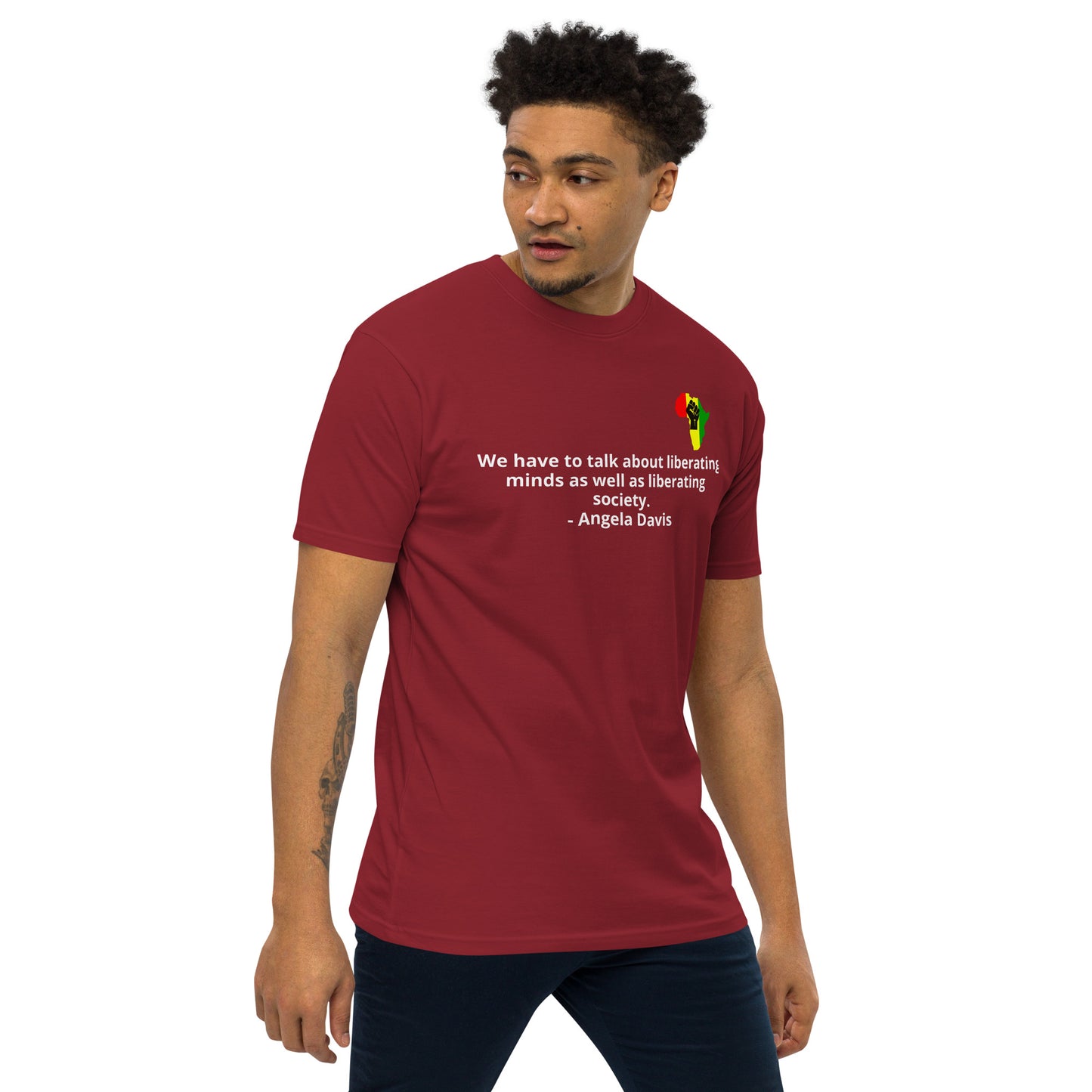 Liberating minds _Angela Davis  Premium Heavyweight Tee