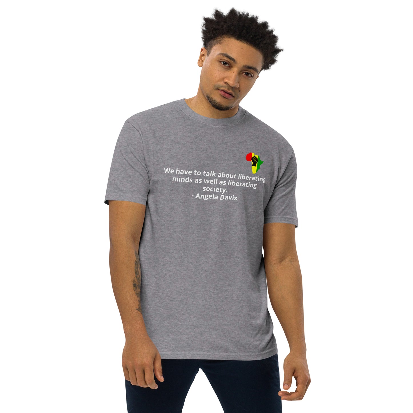 Liberating minds _Angela Davis  Premium Heavyweight Tee