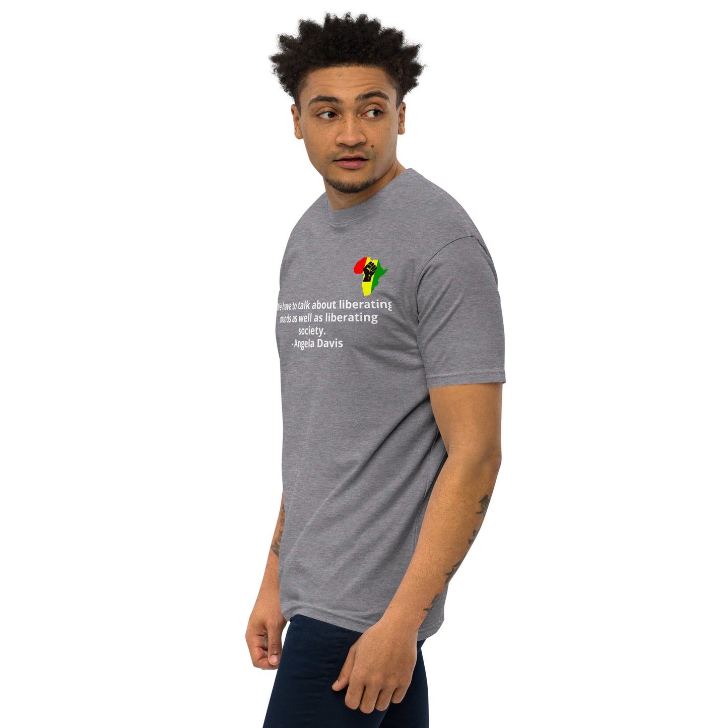 Liberating minds _Angela Davis  Premium Heavyweight Tee