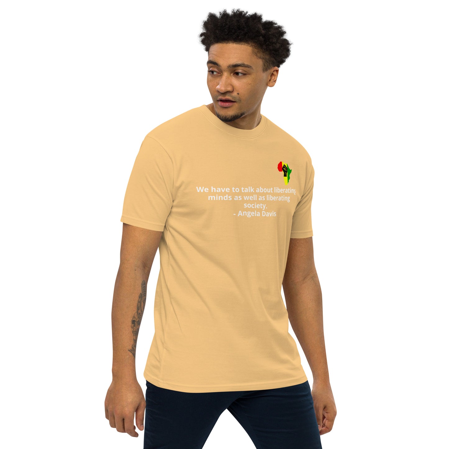 Liberating minds _Angela Davis  Premium Heavyweight Tee